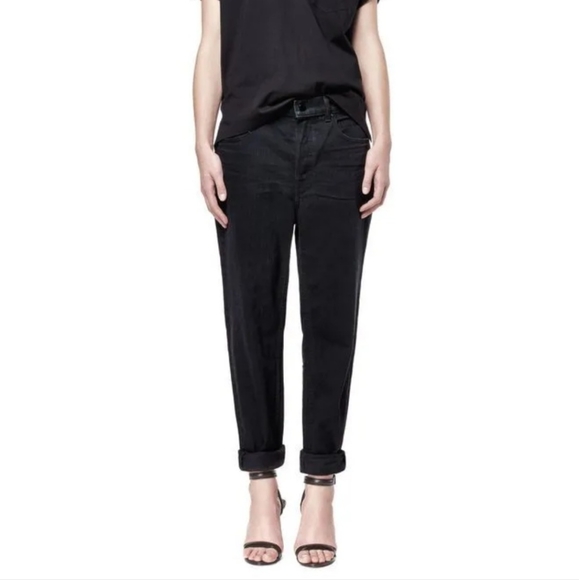 Alexander Wang 003 Faded Black Boyfriend Fit Relaxed Jeans - Picture 1 of 8